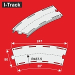 Hacker-Model MC24230 - H0 - Gebogen Segment für Märklin R 437,5 mm 30° (6 Stück)